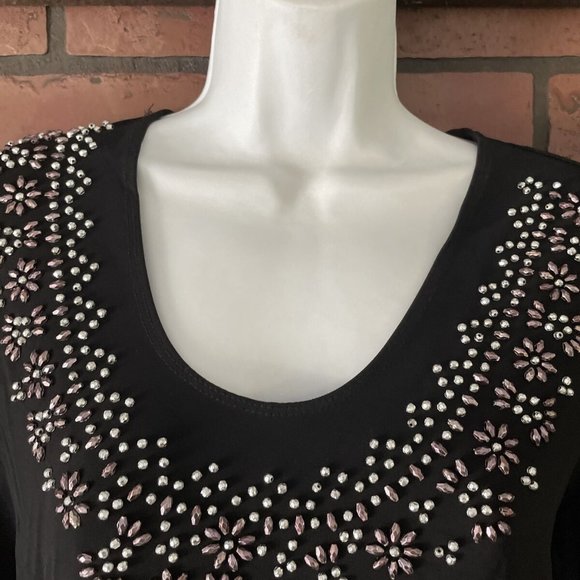 Susan Graver Style Size PL Black Blouse - Picture 8 of 9